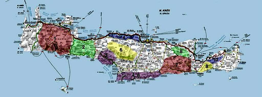 Overview map of Crete