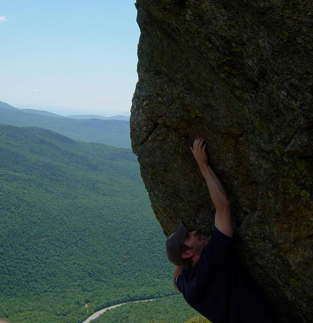 Bouldering on The Glen Boulder