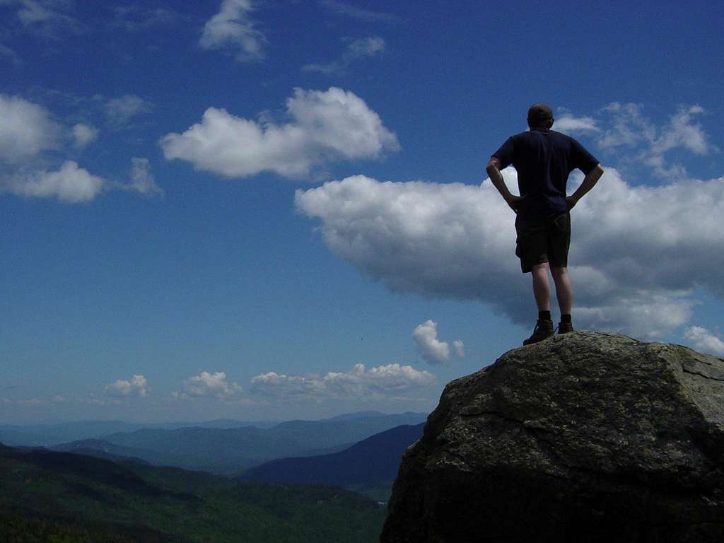 On top of The Glen Boulder