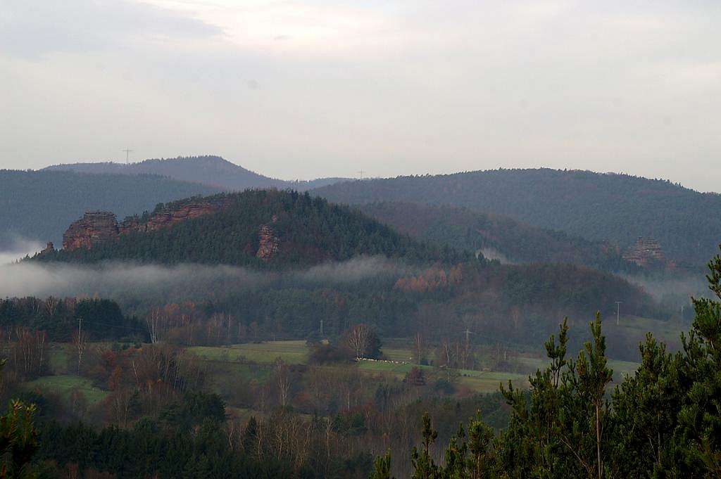 View from the top: Spirkelbacher Rauhfels and Bavariafels
