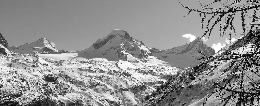 Tresenta (3609m), Ciarforon (3642m) e Becca di Monciair (3544m)