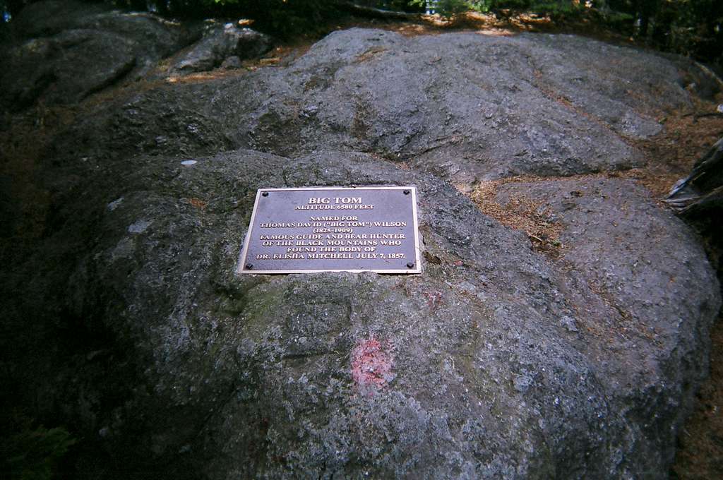 Big Tom's Summit plaque