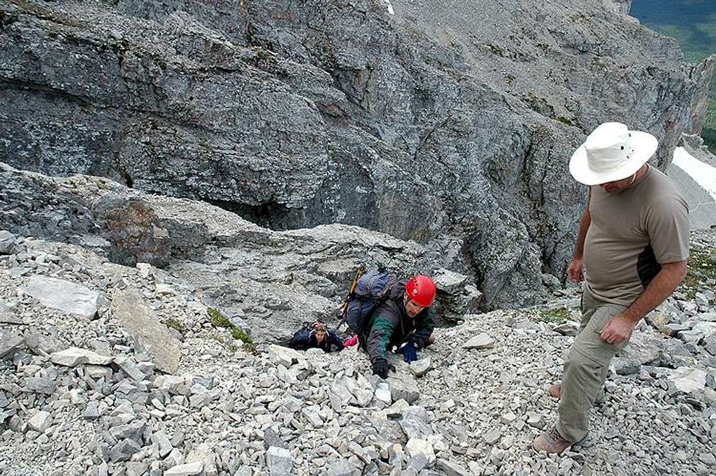 Topping out of the Second Gully