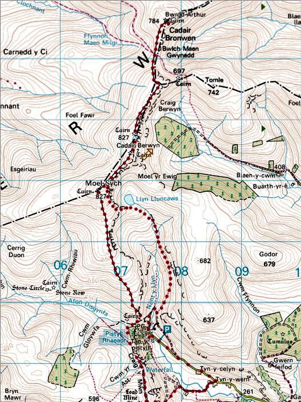 Berwyn Route Map