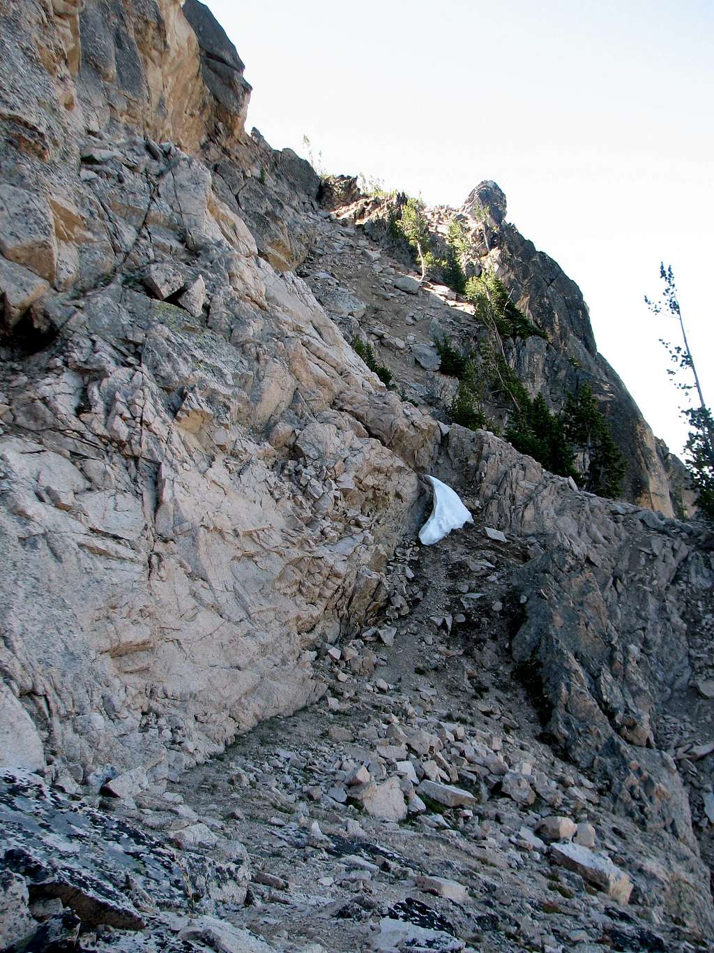 Route from the top of the couloir