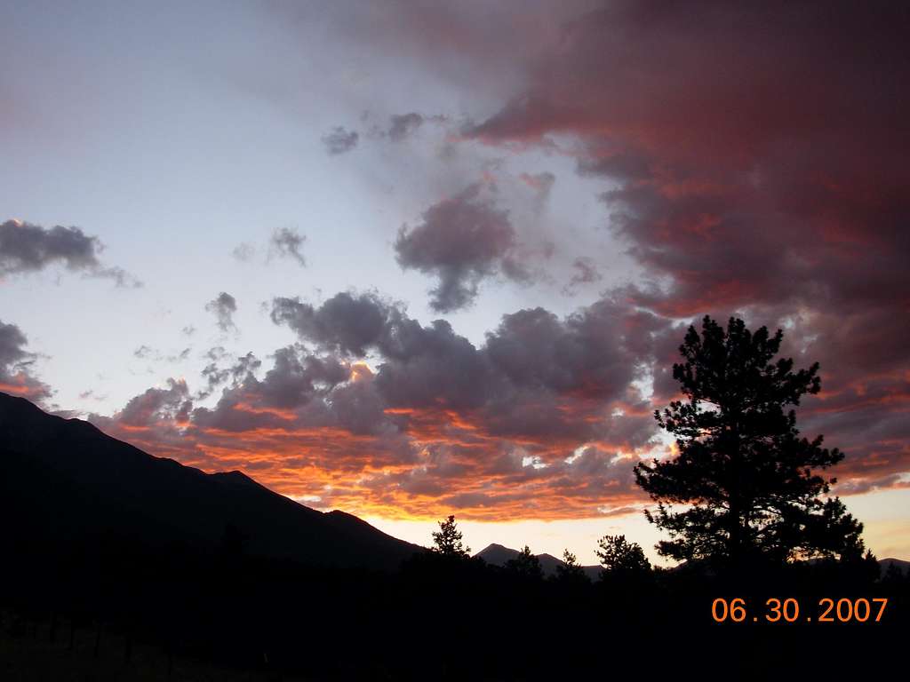 Sunset the day before hiking up Mt. Princeton