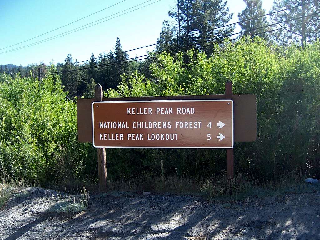 Turnoff for Keller Peak