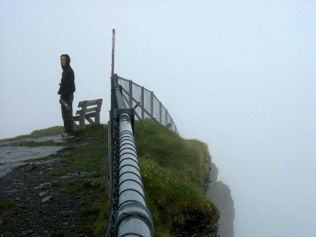 Misty summit view