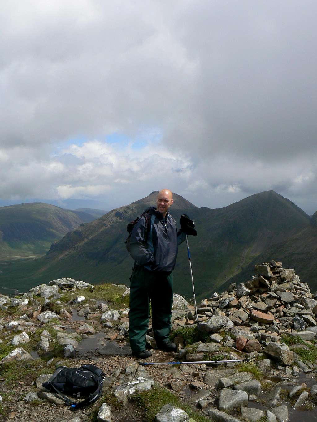 Charles on the summit of Stob Dubh
