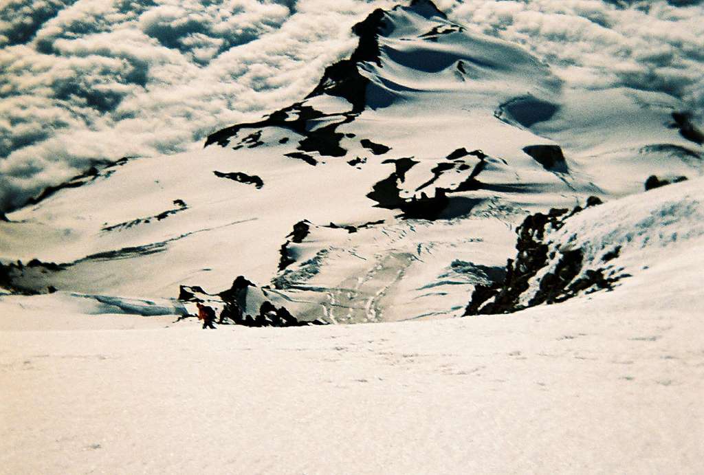 sky skis blue ice on edmunds headwall