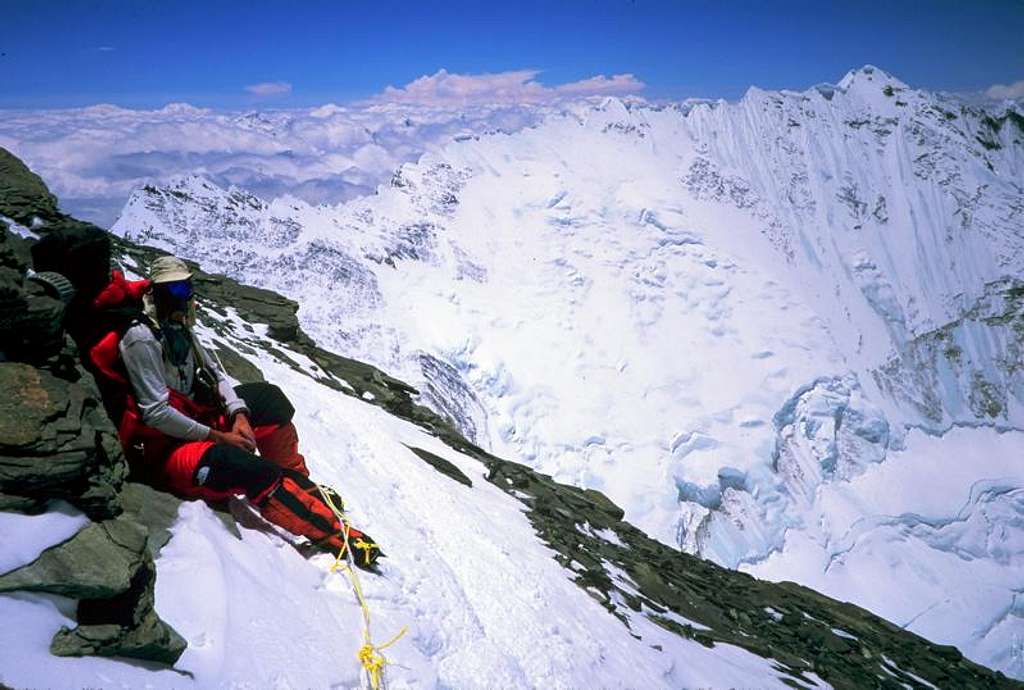 Everest approaching South Col