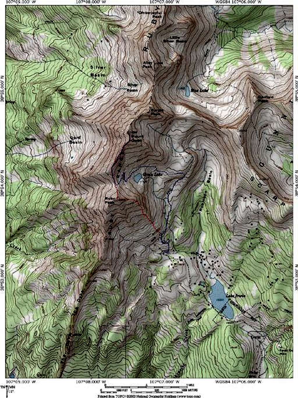 This is a Topo! map made with...