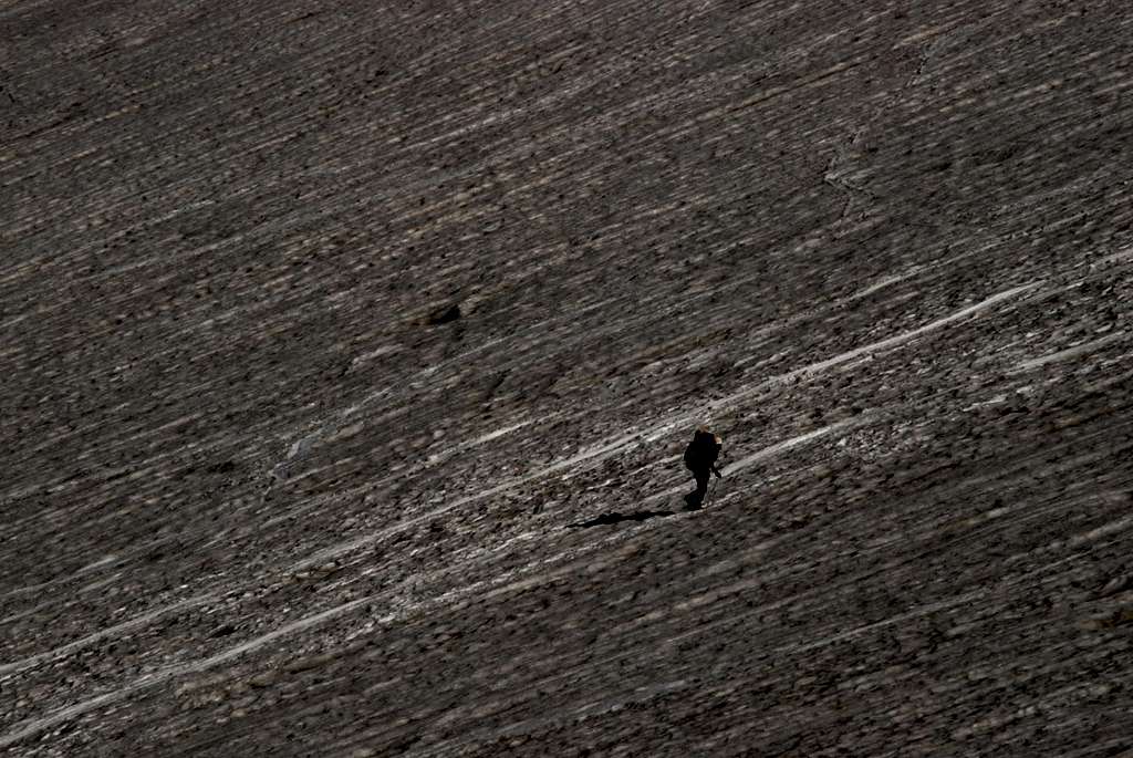 Climber on Inter-Glacier