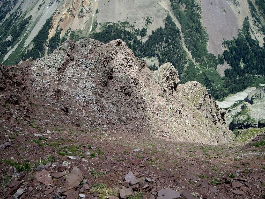 The second ascent gully, Northeast Ridge Route