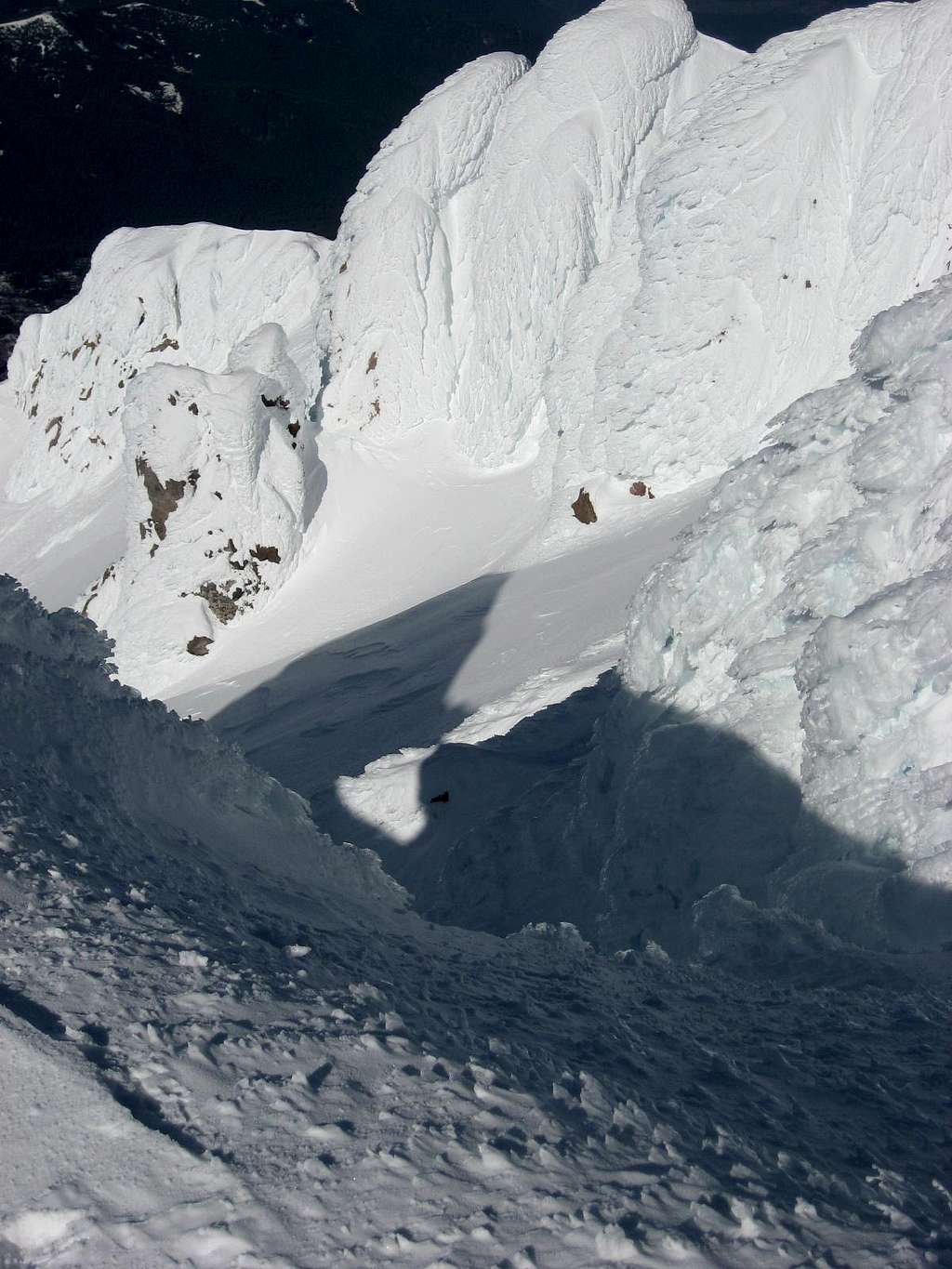 Looking down the Old Chute