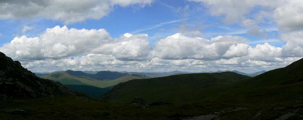 The view NW over Ben Our from Bealch an Dubh Choirein