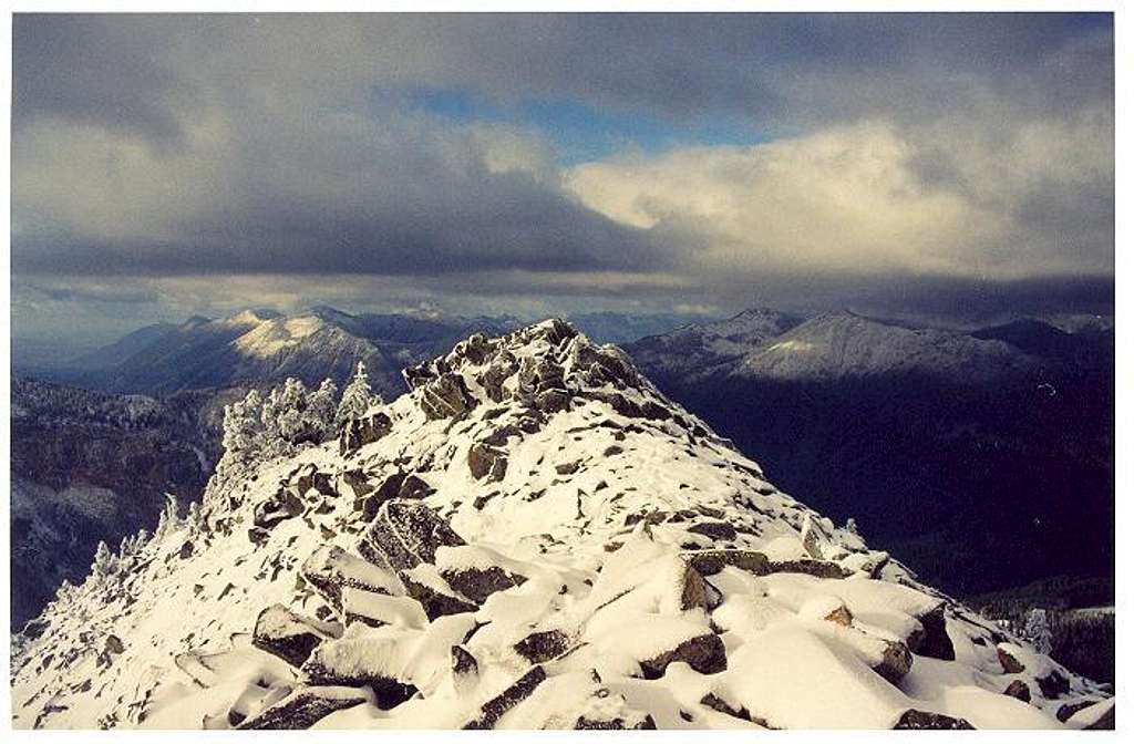 The summit ridge of Silver...