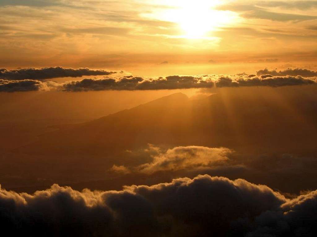 Golden sunset from Haleakala