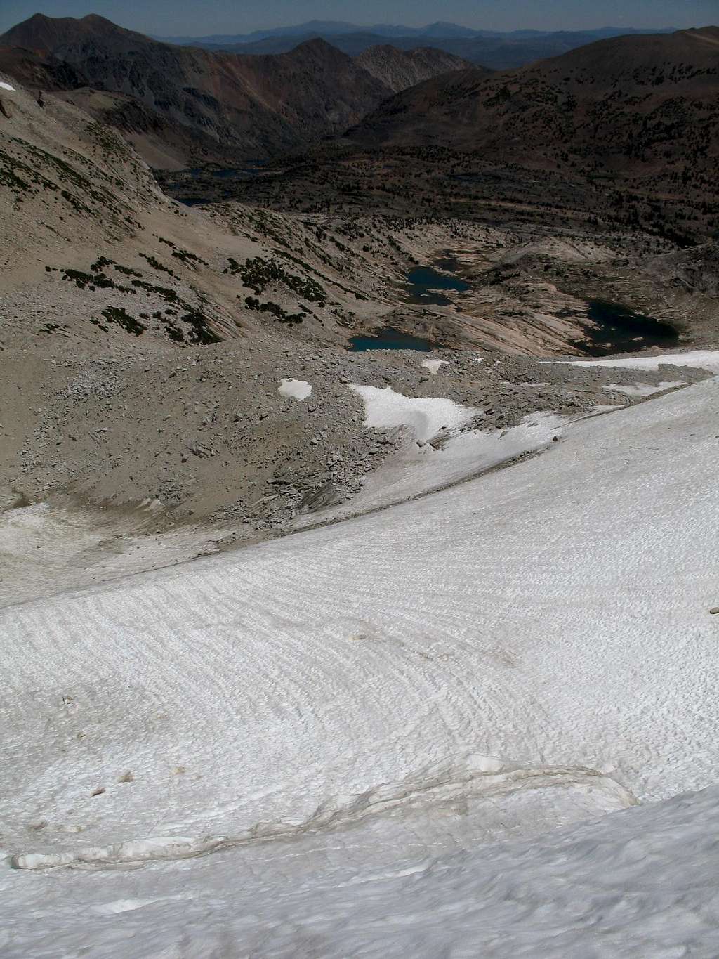 conness glacier seen from its bergshrund