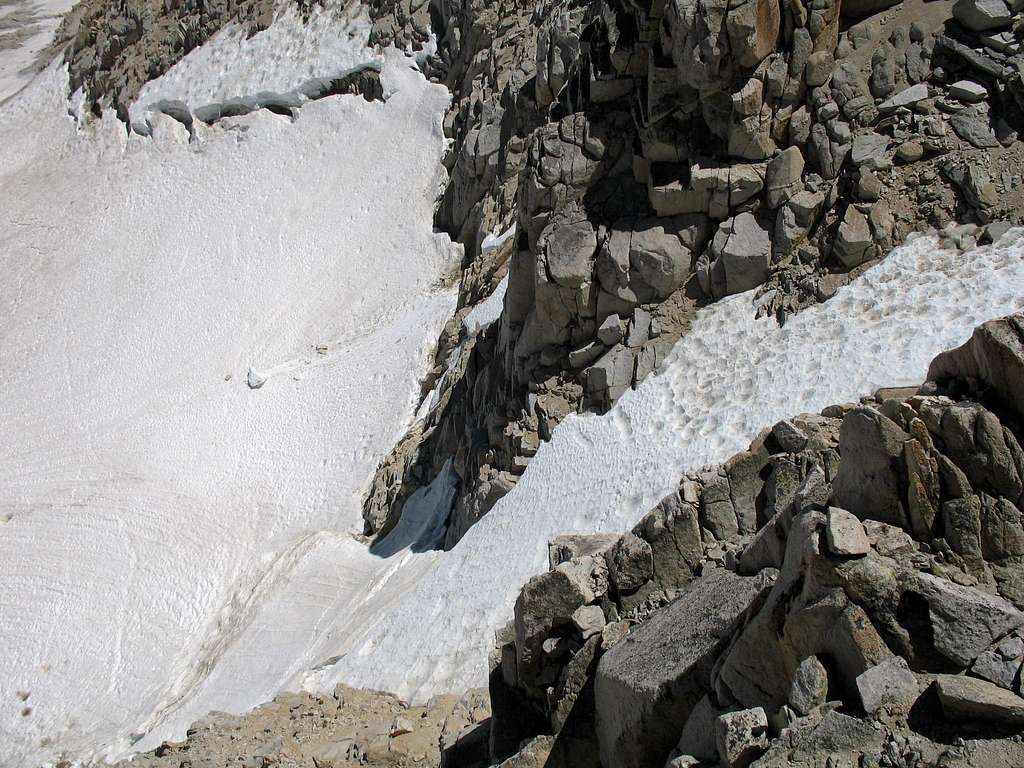 conness glacier and central couloir seen from the summit ridge, 07/19/2007