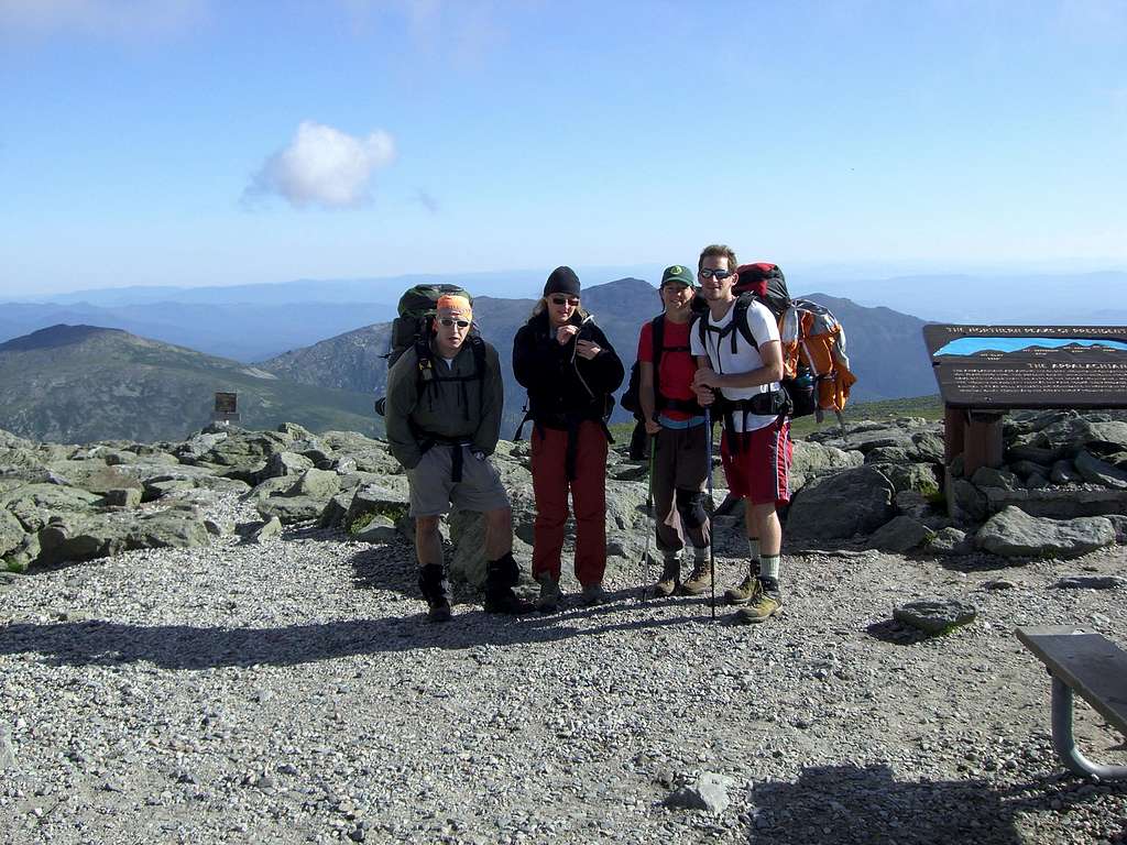 The group on Wahington with Northern Presidentials behind us