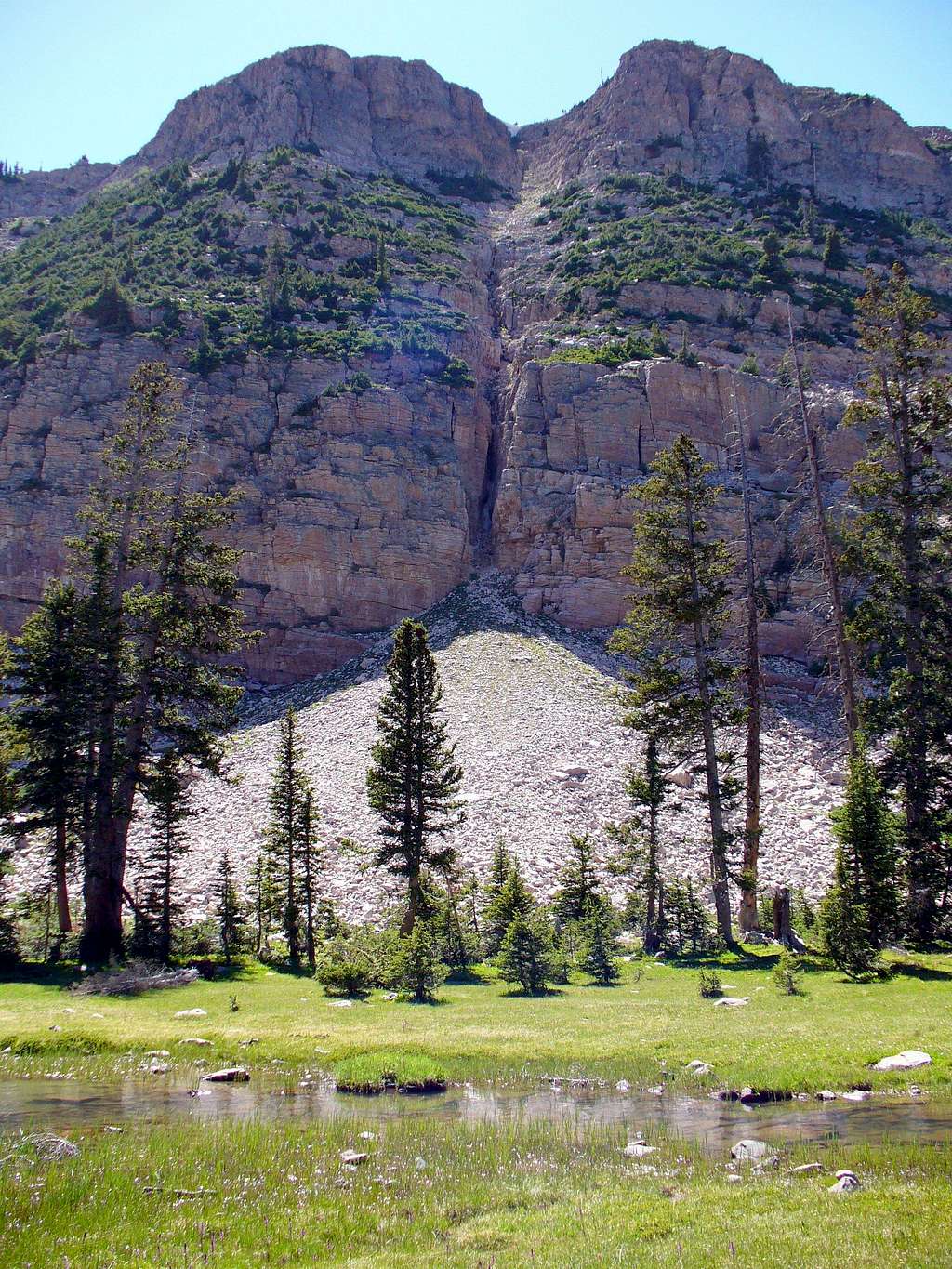 Towering East face of Marsell-Teal ridge