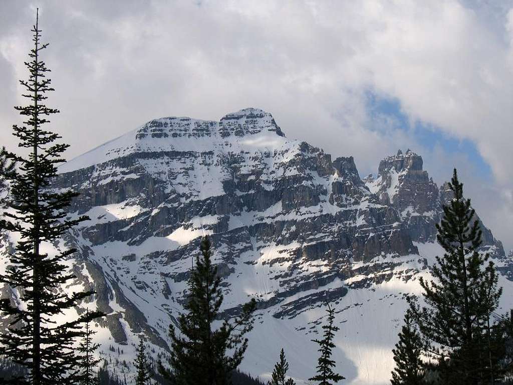 Cathedral Crags and Cathedral Mountain