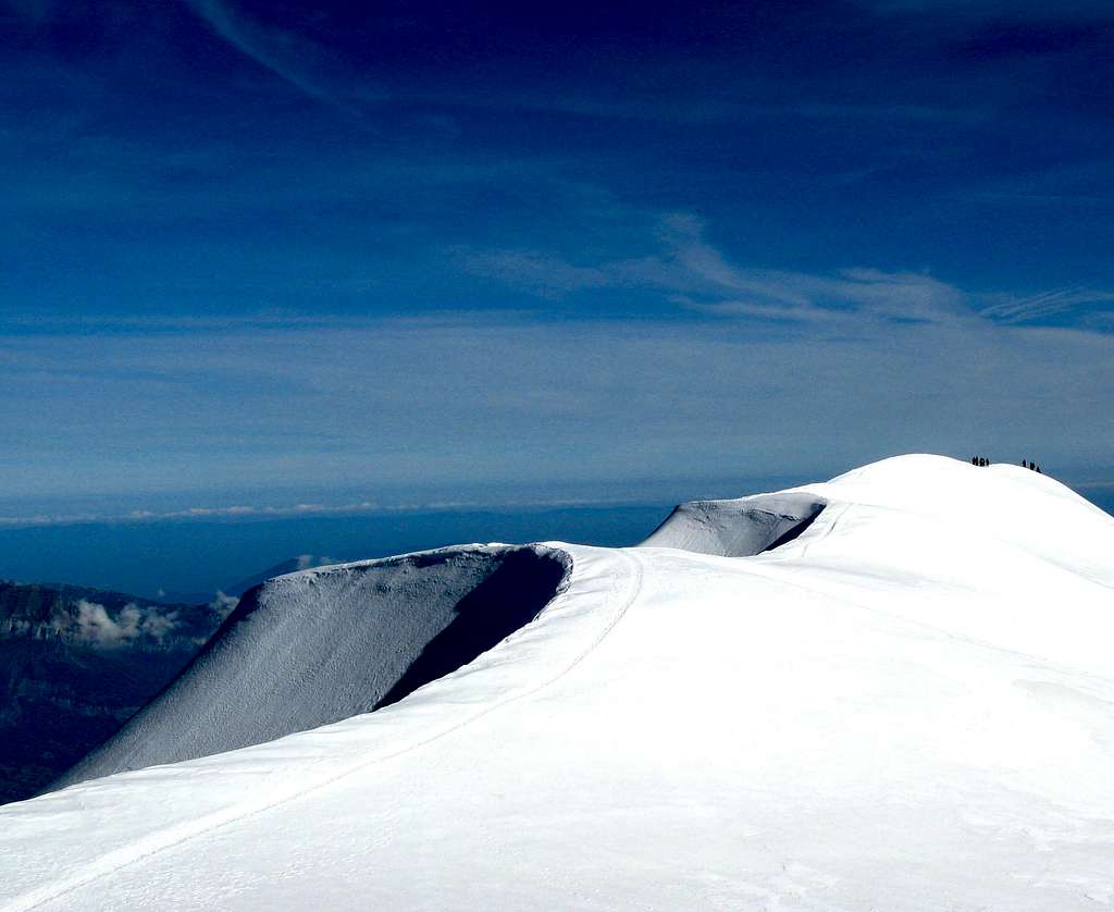 Descending Mt Blanc