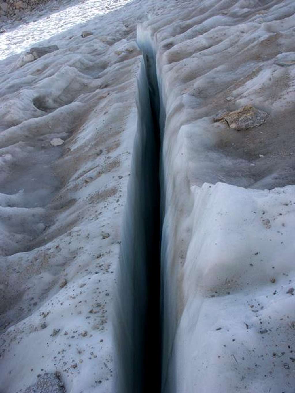 Crevasses are wide-open on...