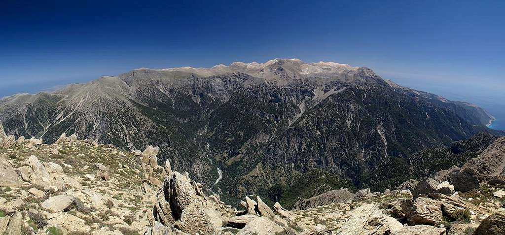 Summit View Volakias across the Levka Ori