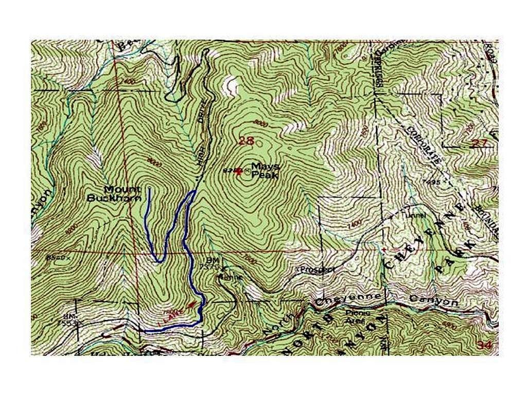 Mount Buckhorn route