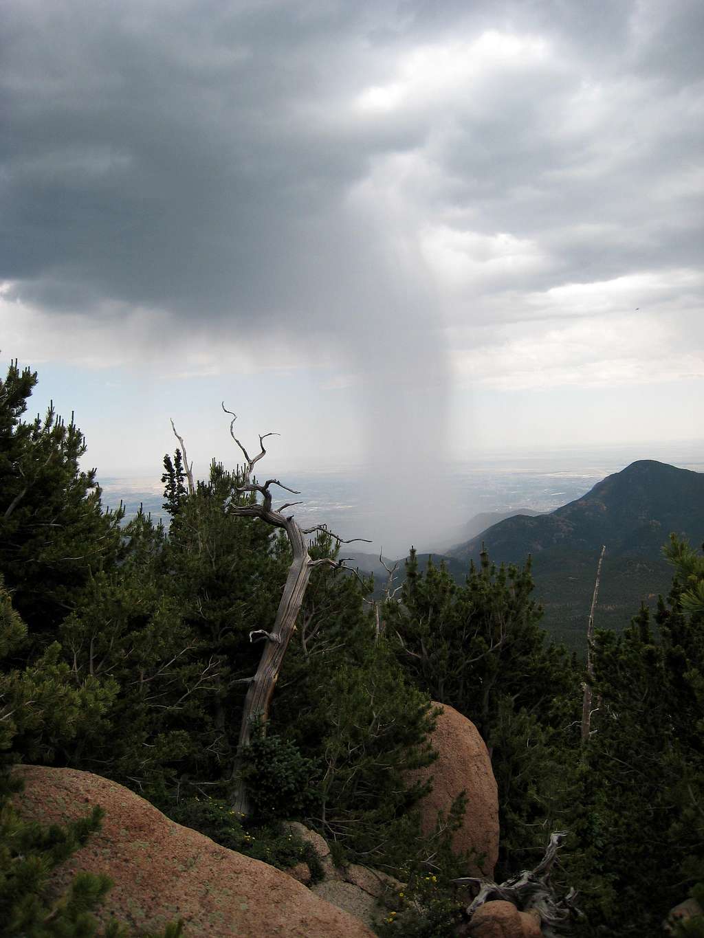 Storm approaching Pikes Peak