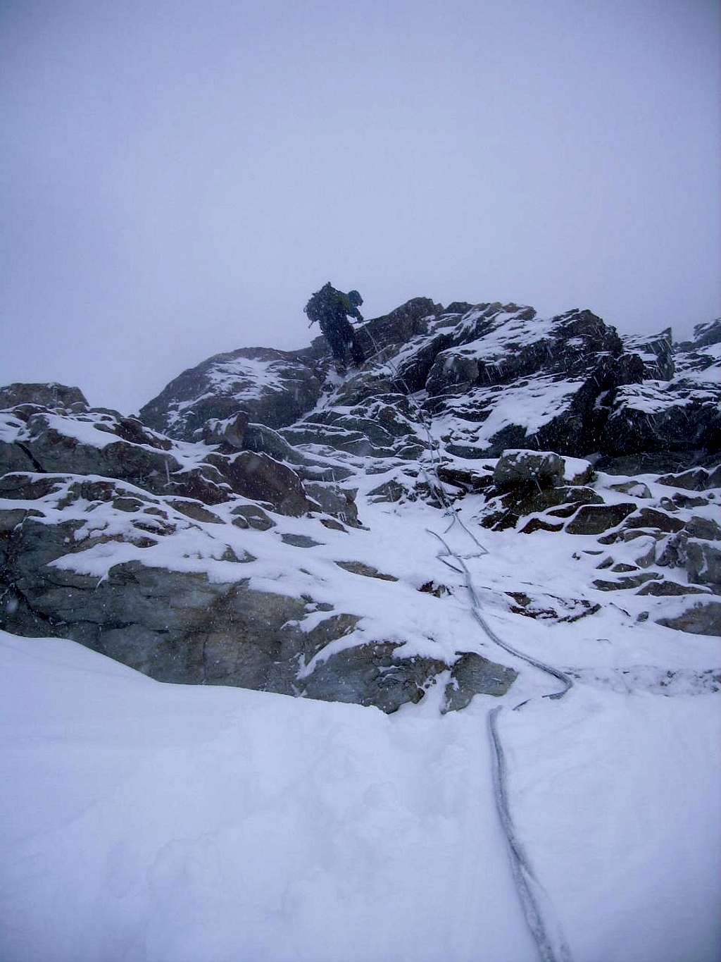 Matterhorn, rapelling on the Lion Ridge