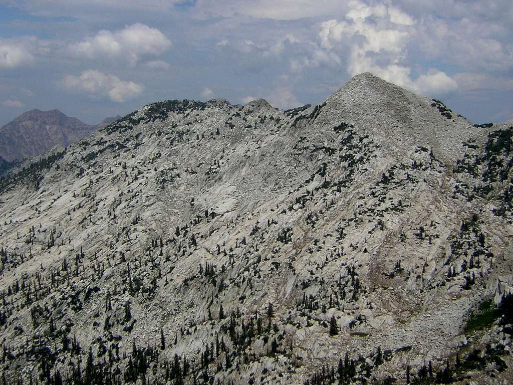 North Thunder (left) & South Thunder Mountains from Bighorn Peak