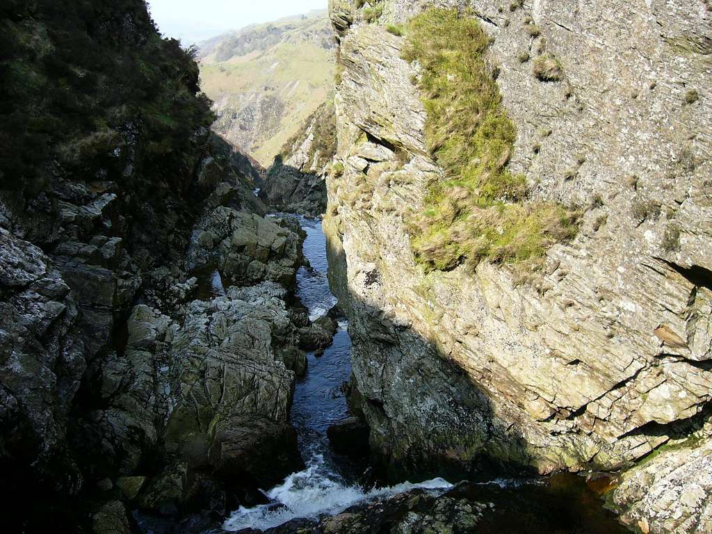 Inside Rhaeadr y Cwm Gorge