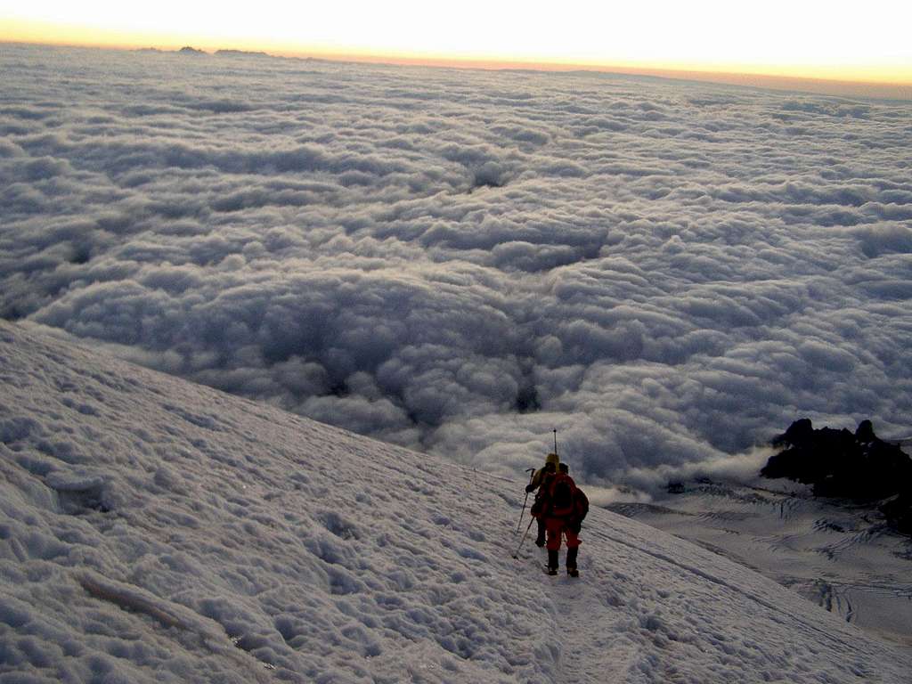 Climbing Above The Clouds