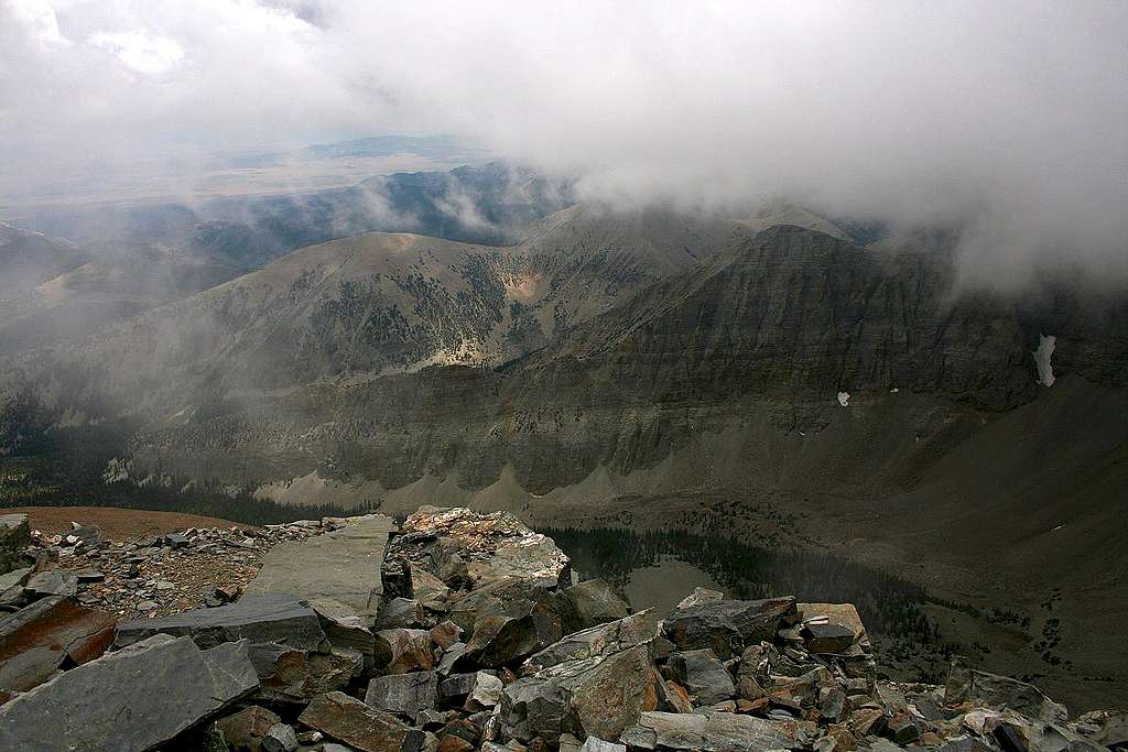 View south from Wheeler Peak summit