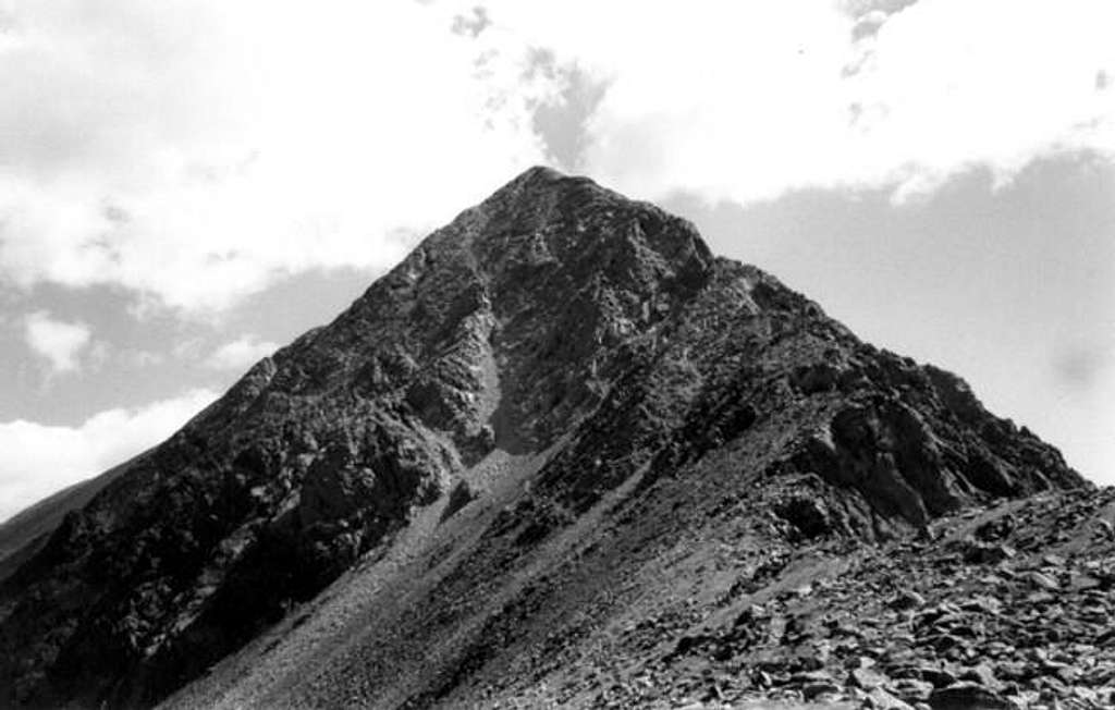 Mount Lindsey in black and...