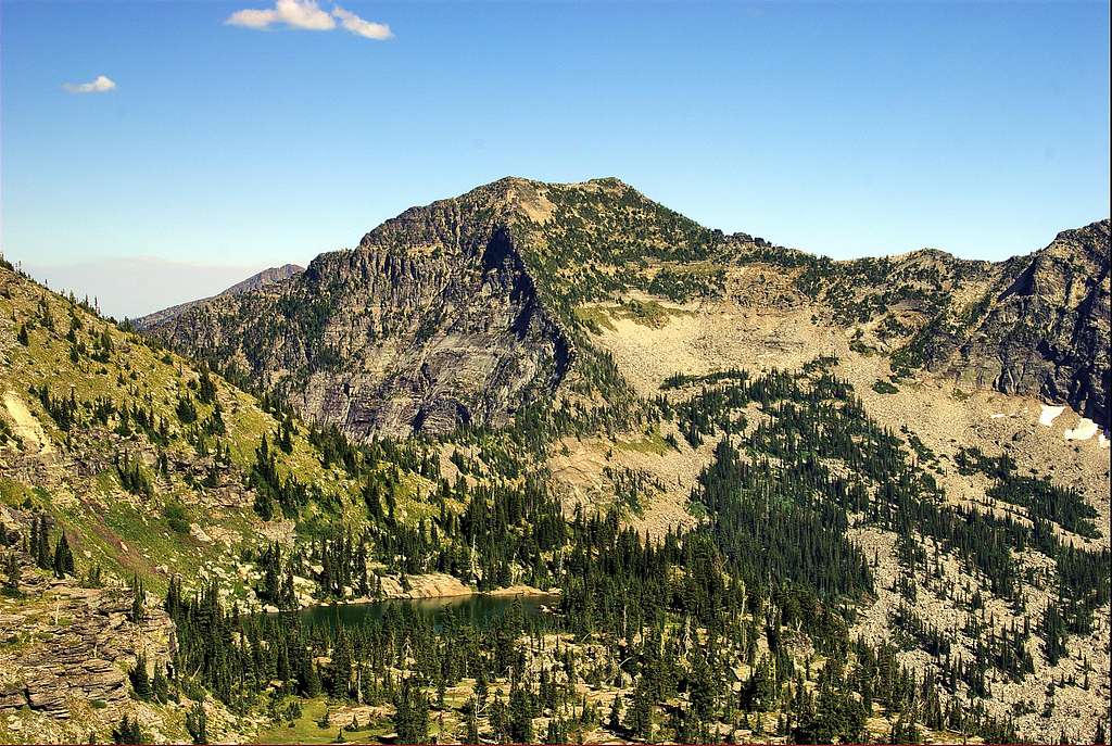 Cliff Lake and Rock Peak from Chicago Peak
