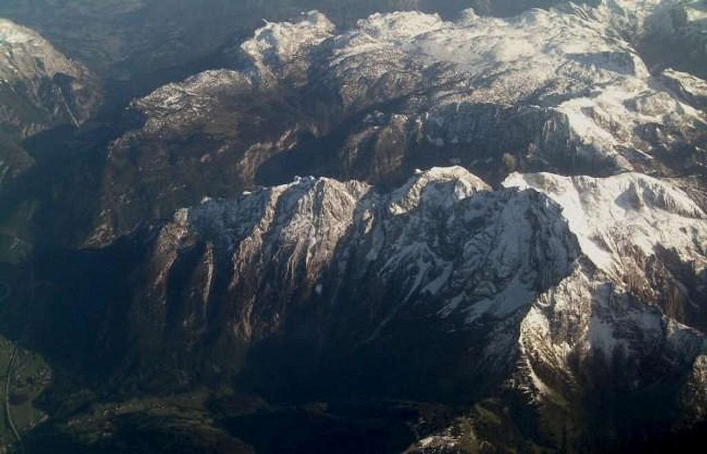 Aerial view of Hoher Göll and...