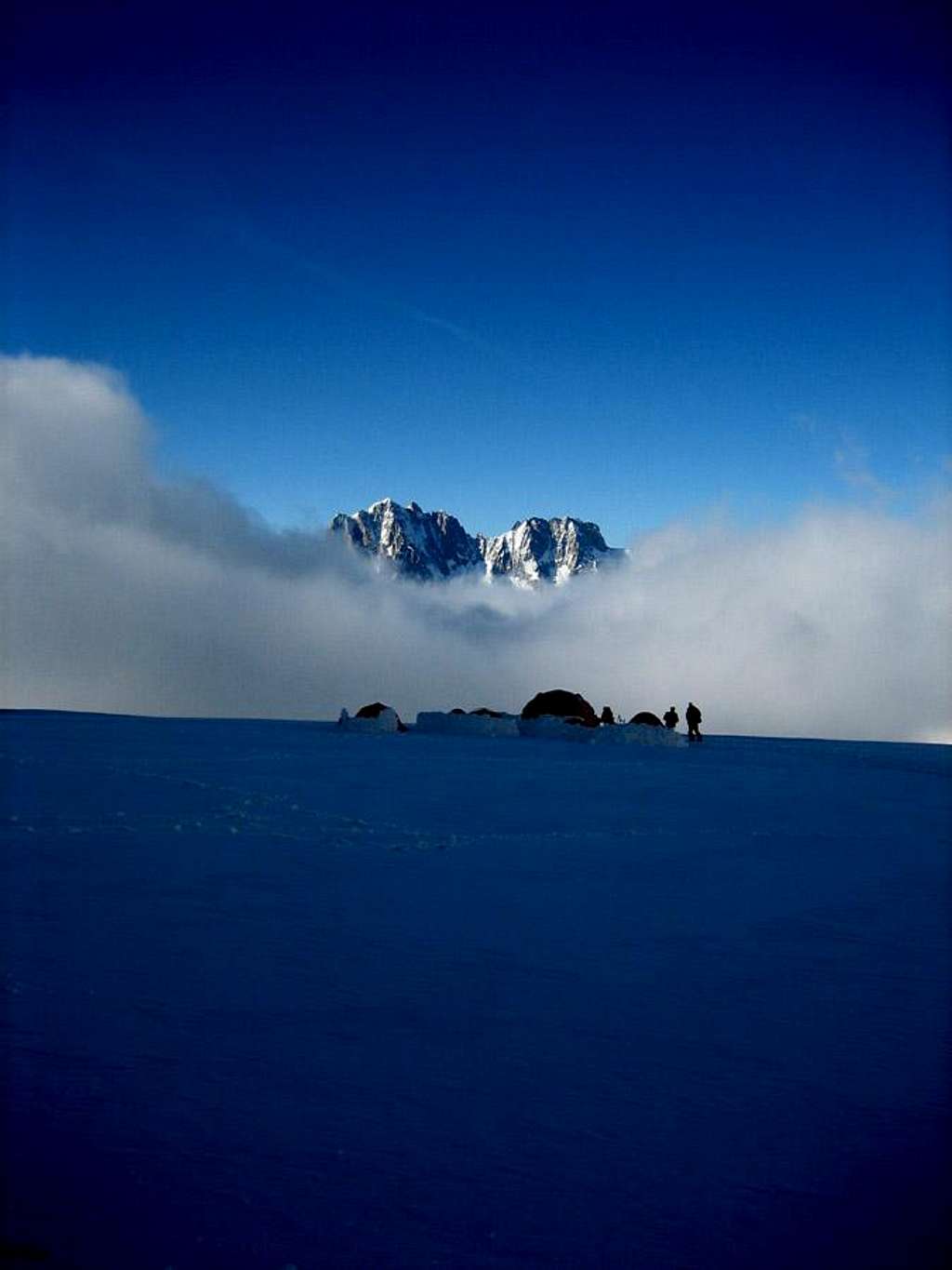 on the Glacier du Geant