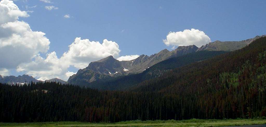 The Gore Range as seen from Boulder Lake