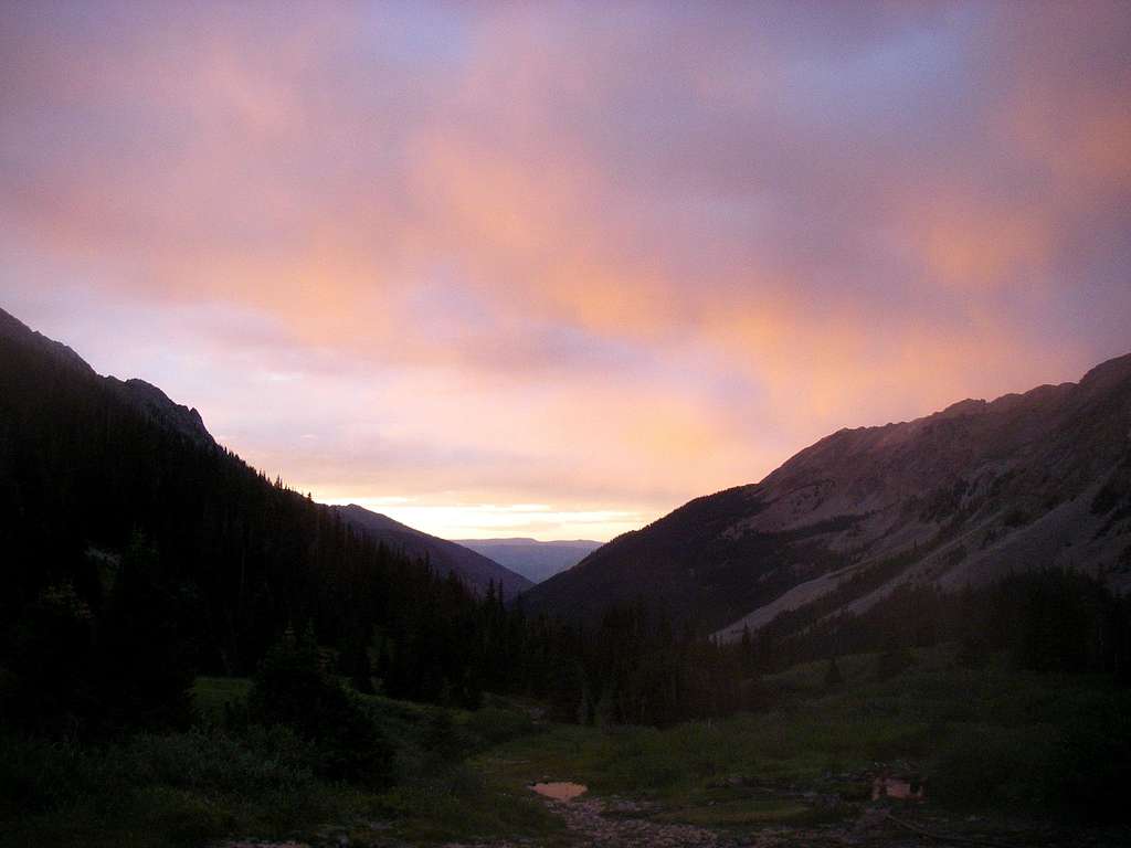 Sunset at Conundrum Creek Basin