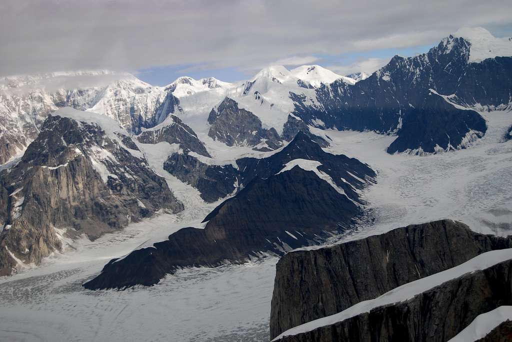 The Upper Ruth Glacier Gorge, deep in the Alaska Range.