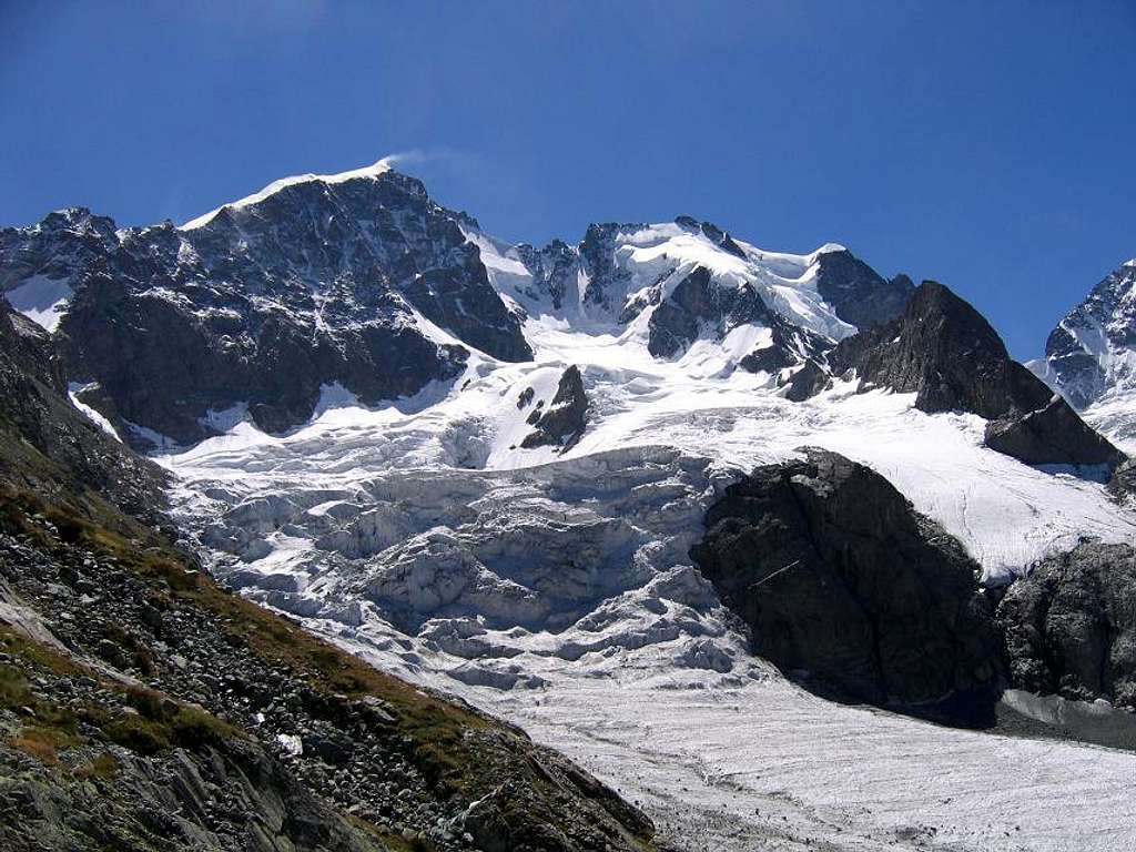 Piz Bernina and Piz Scerscen from the North
