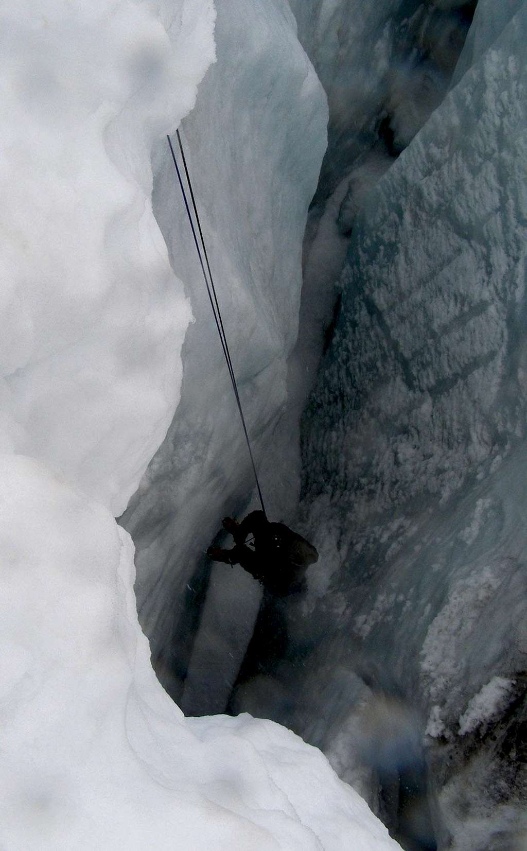 Hanging Inside The Crevasse