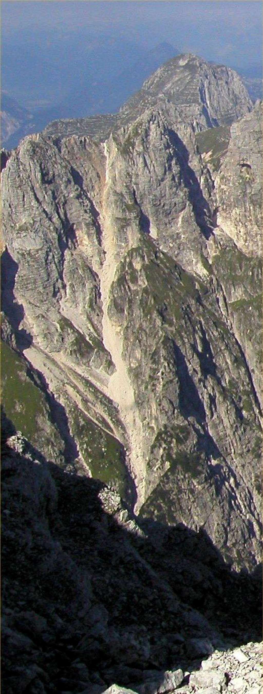 The highest couloir in Julian Alps.