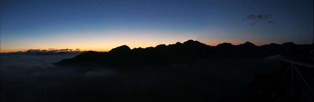Morning panorama from Ortler