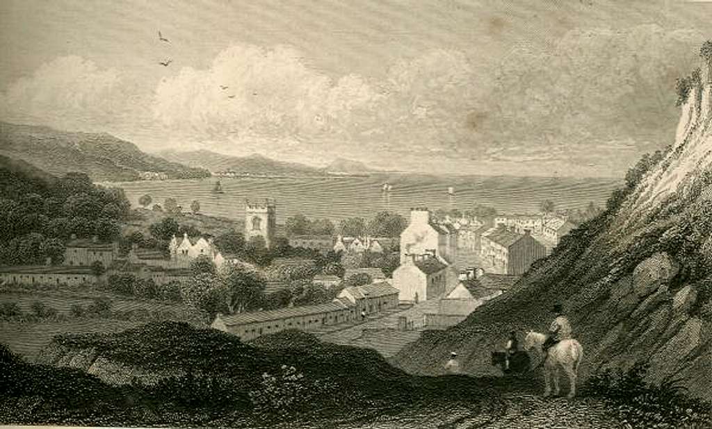 Engraving of Bangor circa 1830