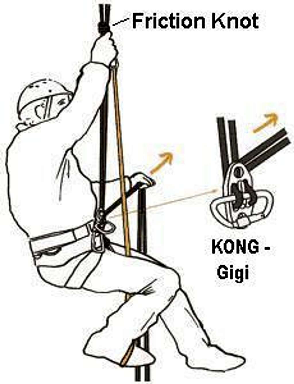 Ascending w.Friction knot and KONG-Gigi